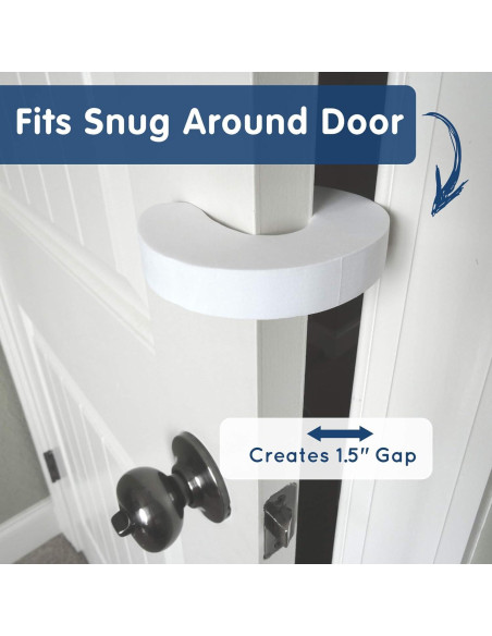 Tope de Puerta Wittle 4 Piezas EVA Blanco Antipellizcos