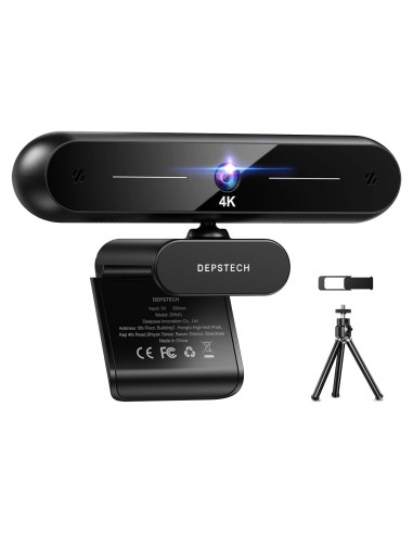 Cámara Web DEPSTECH DW40 4K con Doble Micrófono y Trípode