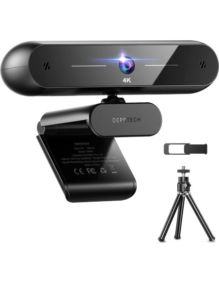Cámara Web DEPSTECH DW40 4K con Doble Micrófono y Trípode