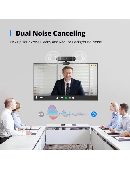 Cámara Web DEPSTECH DW40 4K con Doble Micrófono y Trípode