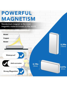 Imán de Barra LOVIMAG 10x5x2mm 120Pcs Neodimio Fuerte 2