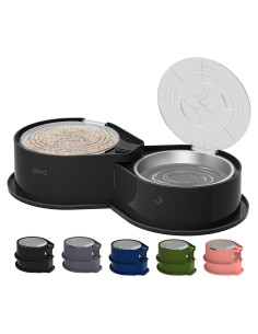 Cuencos de Acero Inoxidable Newget 800ml con Tapa Antideslizante