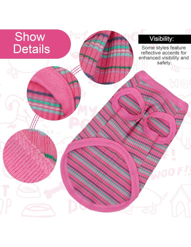 Camiseta Chaleco Algodón Paiaite Rosa Pequeño para Perros