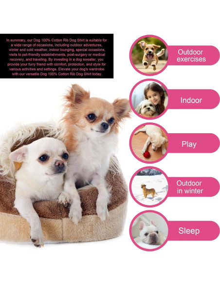 Camiseta Chaleco Algodón Paiaite Rosa Pequeño para Perros
