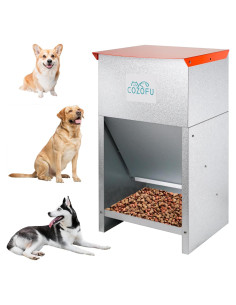 Comedero Automático COZOFU 25 lbs para Perros - Metal Galvanizado