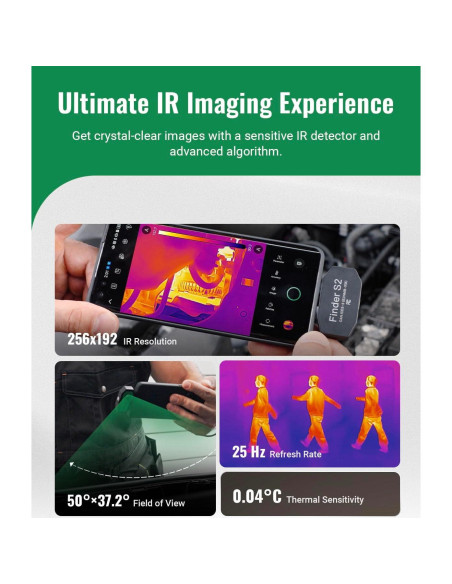Cámara Térmica HSFTOOLS Finder S2 512x384 USB-C Android