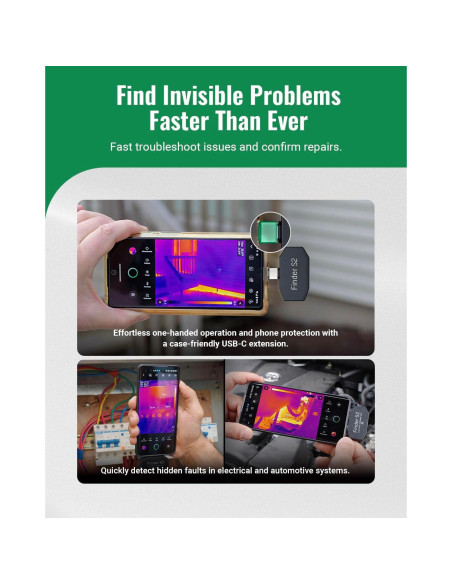 Cámara Térmica HSFTOOLS Finder S2 512x384 USB-C Android