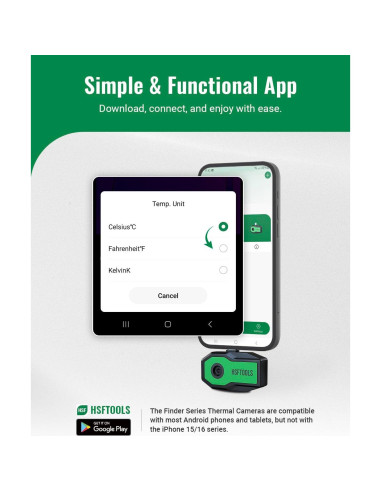 Cámara Térmica HSFTOOLS Finder S2 512x384 USB-C Android