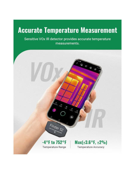 Cámara Térmica HSFTOOLS Finder S2 512x384 USB-C Android
