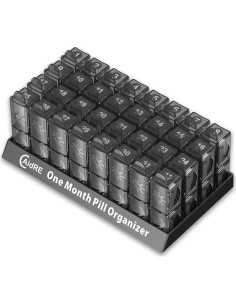 Organizador de Pastillas Mensual CAidRE 31 Días AM PM Negro 2
