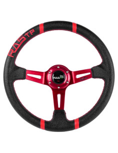 Volante de Carreras RASTP 34.5 cm Universal Rojo con Claxon