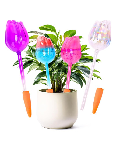 Esferas de Riego Automáticas Tulipán 4 Pcs Vidrio 21.5 cm