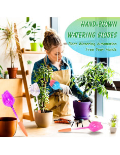 Esferas de Riego Automáticas Tulipán 4 Pcs Vidrio 21.5 cm 2