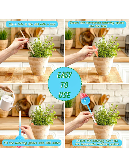 Esferas de Riego Automáticas Tulipán 4 Pcs Vidrio 21.5 cm