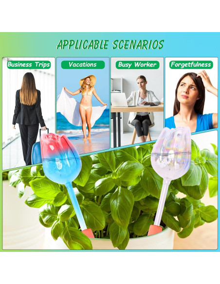 Esferas de Riego Automáticas Tulipán 4 Pcs Vidrio 21.5 cm