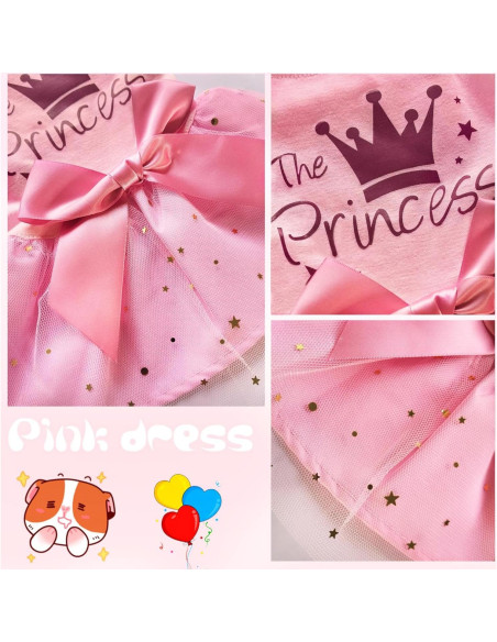 Vestido para Perro Idepet Rosa Princesa X-Grande Tul