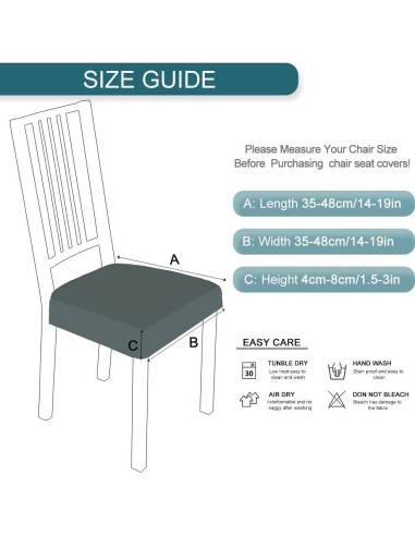 Fundas de Asiento SearchI Juego de 4 para Sillas de Comedor