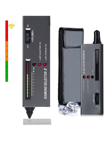 Probador de Diamantes UVER + Lupa Iluminada 30X60 Mini