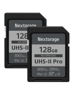 Nextorage 128GB 2pack SDXC UHS-II V90 Tarjeta SD para Cámara