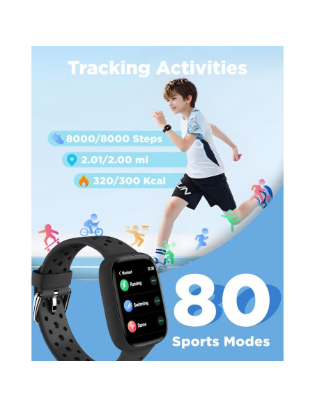 Reloj Inteligente BIGGERFIVE para Niños 1.8" Fitness IP68