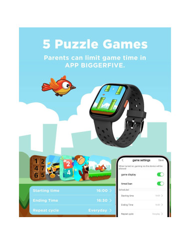 Reloj Inteligente BIGGERFIVE para Niños 1.8" Fitness IP68