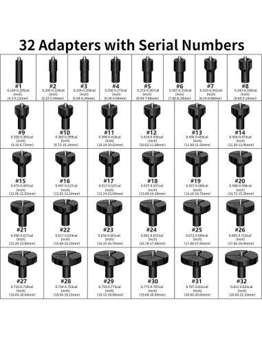 Kit Visor de Boca Tipfun con 32 Adaptadores Laser Rojo