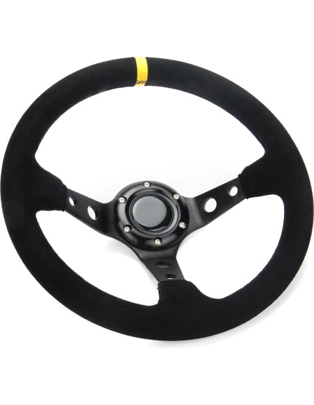 Volante Spaorcco 6125 320mm Cuero Suede Amarillo