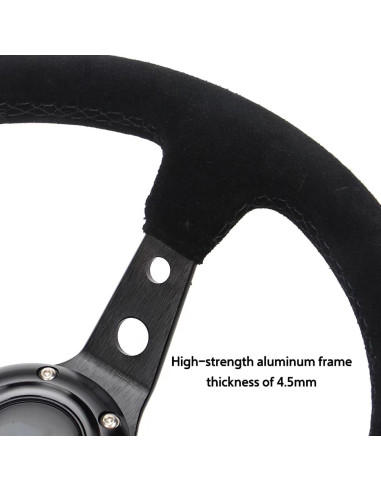 Volante Spaorcco 6125 320mm Cuero Suede Amarillo