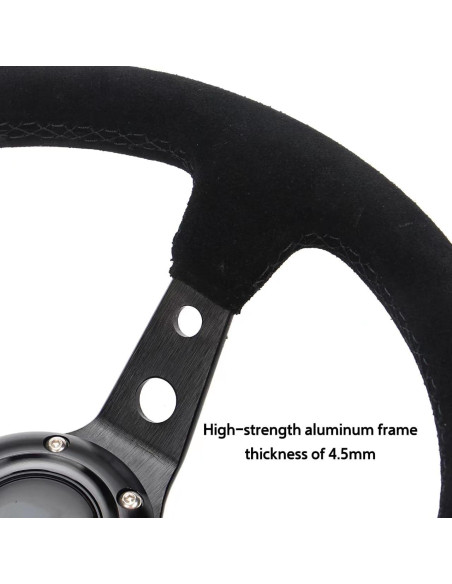 Volante Spaorcco 6125 320mm Cuero Suede Amarillo