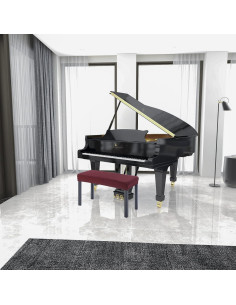 Funda de taburete BUYUE M Burdeos elástica jacquard 2