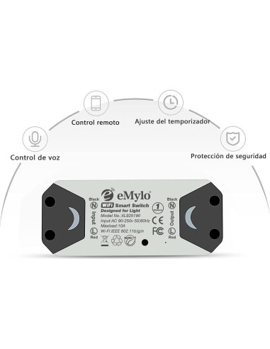 Interruptor Inteligente WiFi eMylo 6 Paquete Control Remoto