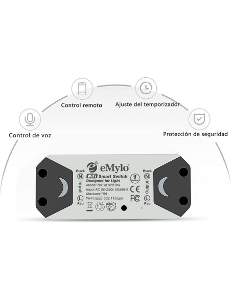Interruptor Inteligente WiFi eMylo 6 Paquete Control Remoto