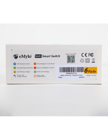 Interruptor Inteligente WiFi eMylo 6 Paquete Control Remoto