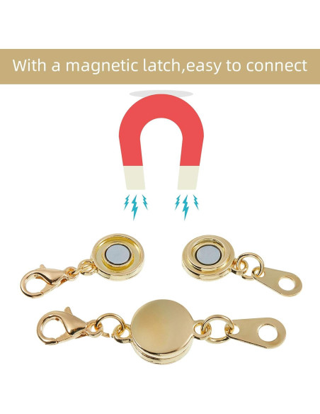 Cierre Magnético Hicarer 12 Piezas para Collar y Pulsera