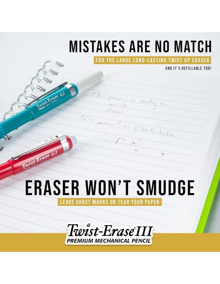 Lápiz Mecánico Pentel Twist-Erase III 0.9mm Violeta 4 Pzas Lápiz Mecánico Pentel Twist-Erase III 0.9mm Violeta 4 Pzas