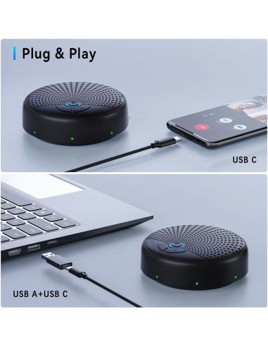 Altavoz y Micrófono BALILA JP-BA-CM3-JP 10 Micrófonos 360