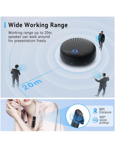 Altavoz y Micrófono BALILA JP-BA-CM3-JP 10 Micrófonos 360