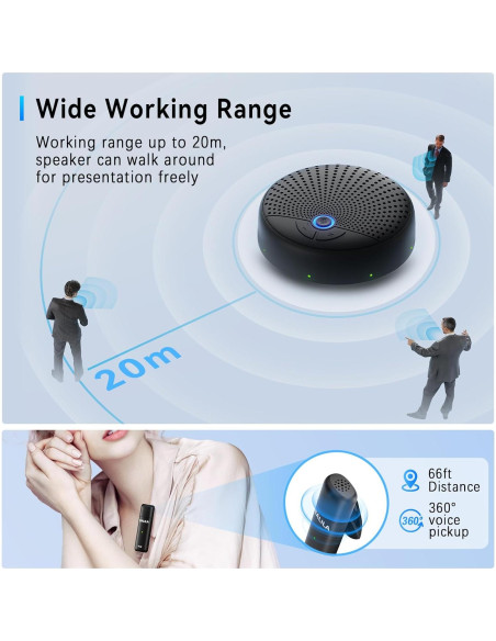 Altavoz y Micrófono BALILA JP-BA-CM3-JP 10 Micrófonos 360