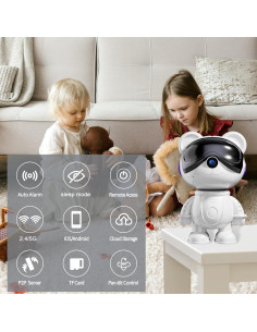 Cámara de Seguridad Inalámbrica Tigre-Cute 3K para Interiores 2