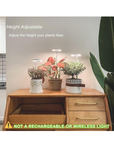 Luz de Crecimiento LED yadoker 5W Altura Ajustable 5V 2