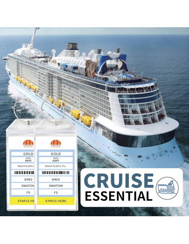 Etiquetas de Equipaje SWATOM Impermeables 4P 18.5x8.9 cm Cruceros