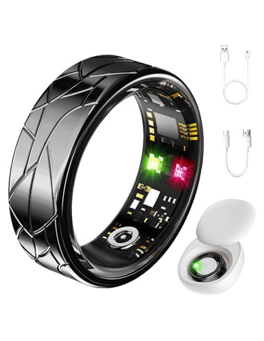 Anillo Inteligente Jawploy PX02 Monitoreo de Salud Negro 11