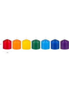 Vela Votiva Chakra Mega Velas 7 Pcs 10 Horas 3.5 cm 2