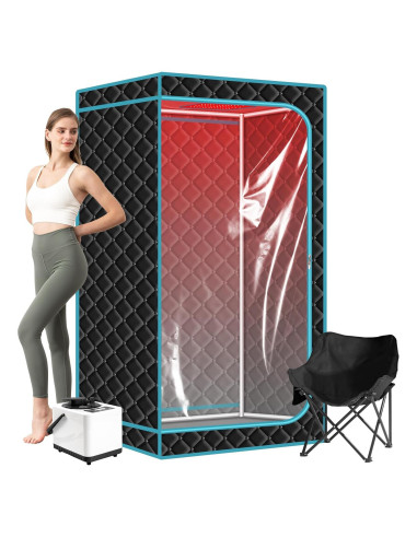 Sauna de Vapor Portátil ZONEMEL con Luz Roja y Control Remoto