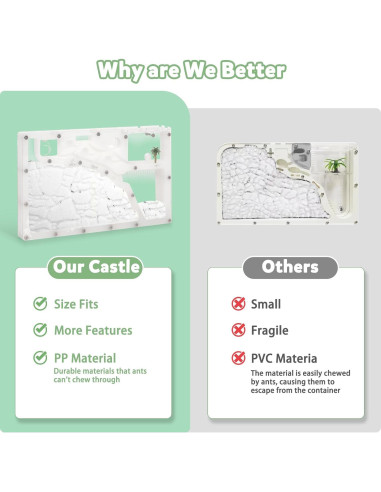 Granja de Hormigas Blevla Rectángulo Kit Educativo 27x14cm