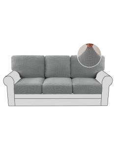 H.VERSAILTEX Funda Sofá 3 Asientos Cuadros Paloma