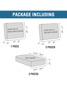 H.VERSAILTEX Funda Sofá 3 Asientos Cuadros Paloma 2