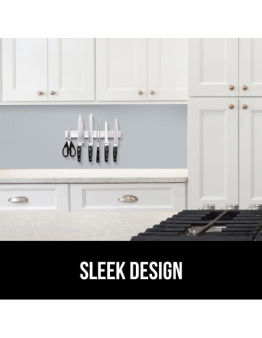 Soporte Magnético para Cuchillos GORILLA GRIP 25,4 cm Acero Inoxidable