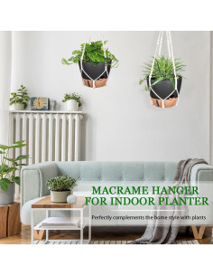 Macetas colgantes Fielda 25 cm autorriego, 2 piezas 2