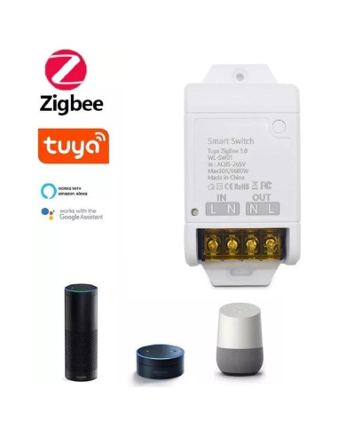 Interruptor Inteligente Zigbee Tuya 30A Control Remoto